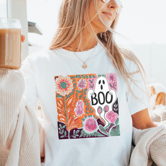Boo Floral Graphic Tee