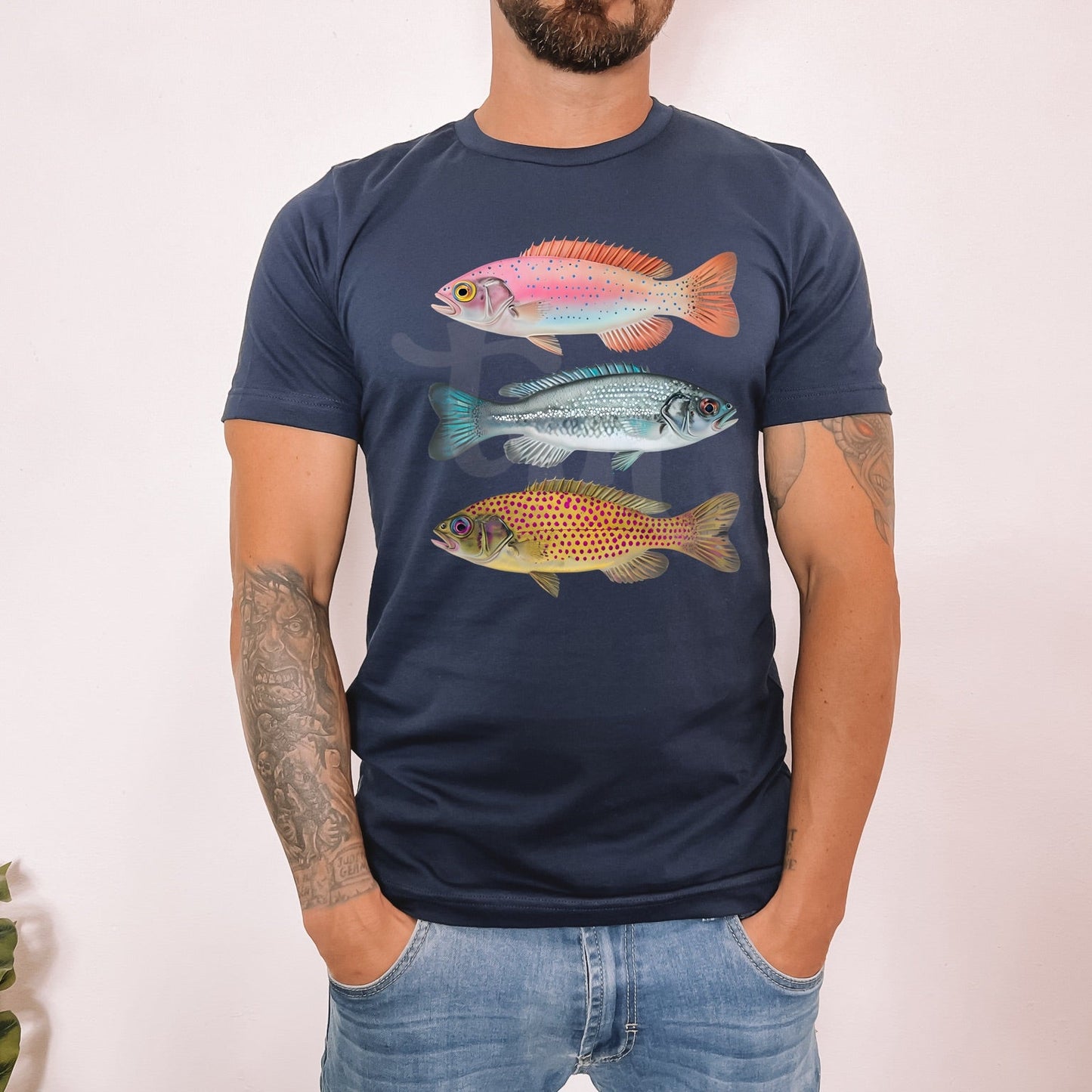 Colorful Fish Clear Film Screen Print