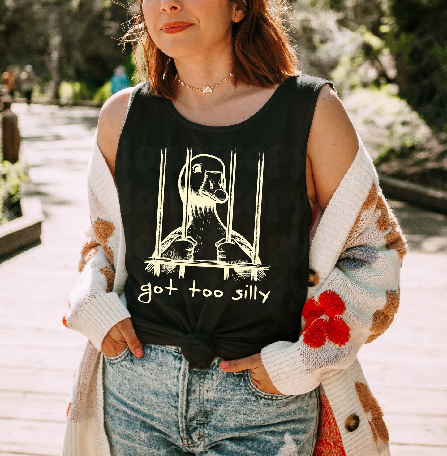 Got Too Silly LIGHT YELLOW INK Screen Print