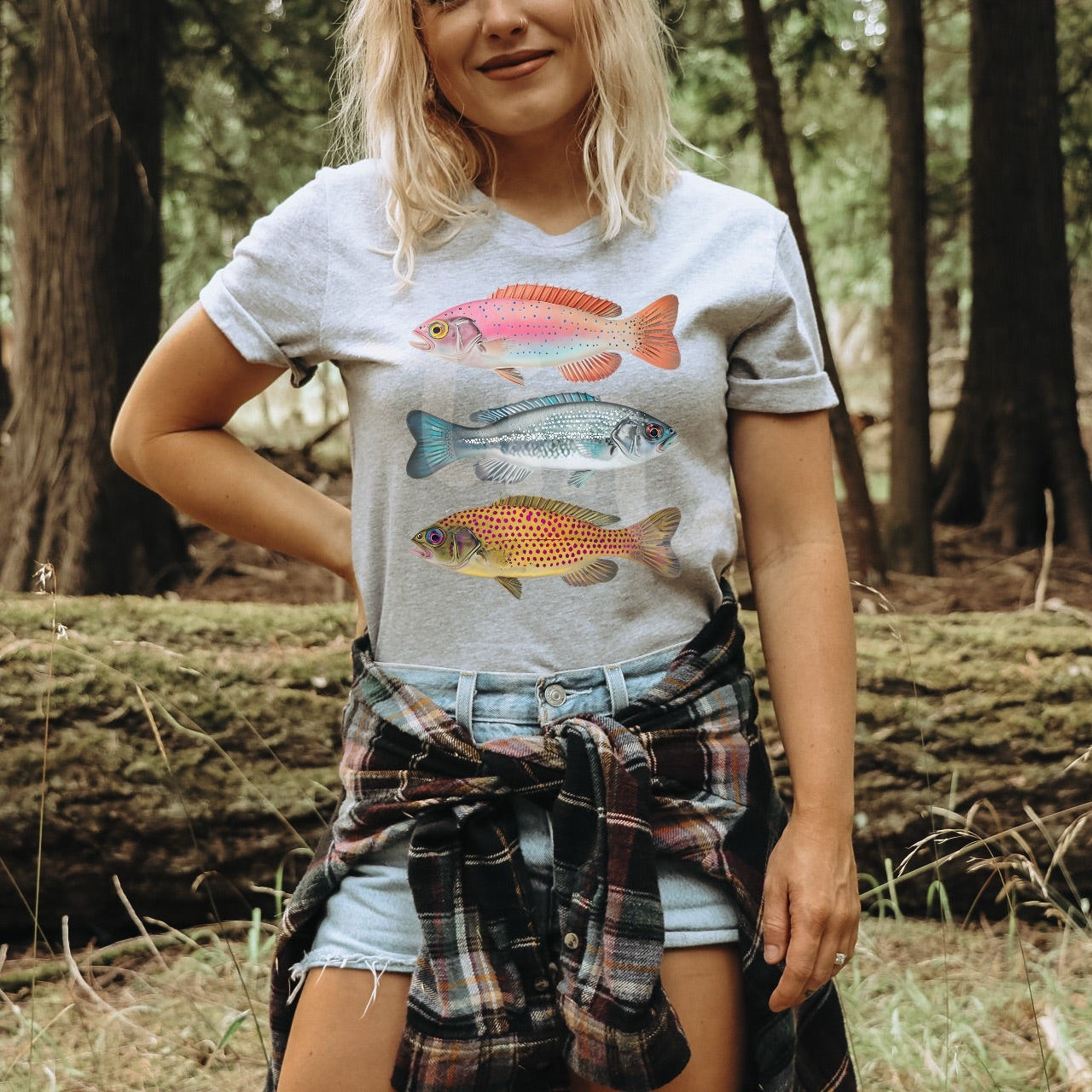 Colorful Fish Clear Film Screen Print