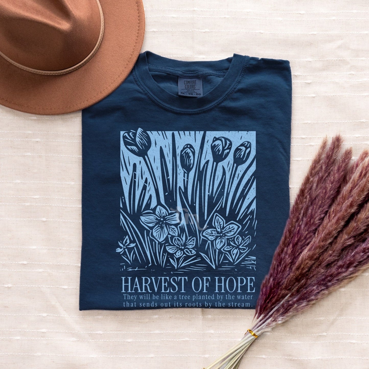 Harvest of Hope LIGHT BLUE INK Screen Print