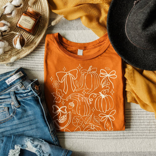 Pumpkins & Bows Graphic Tee