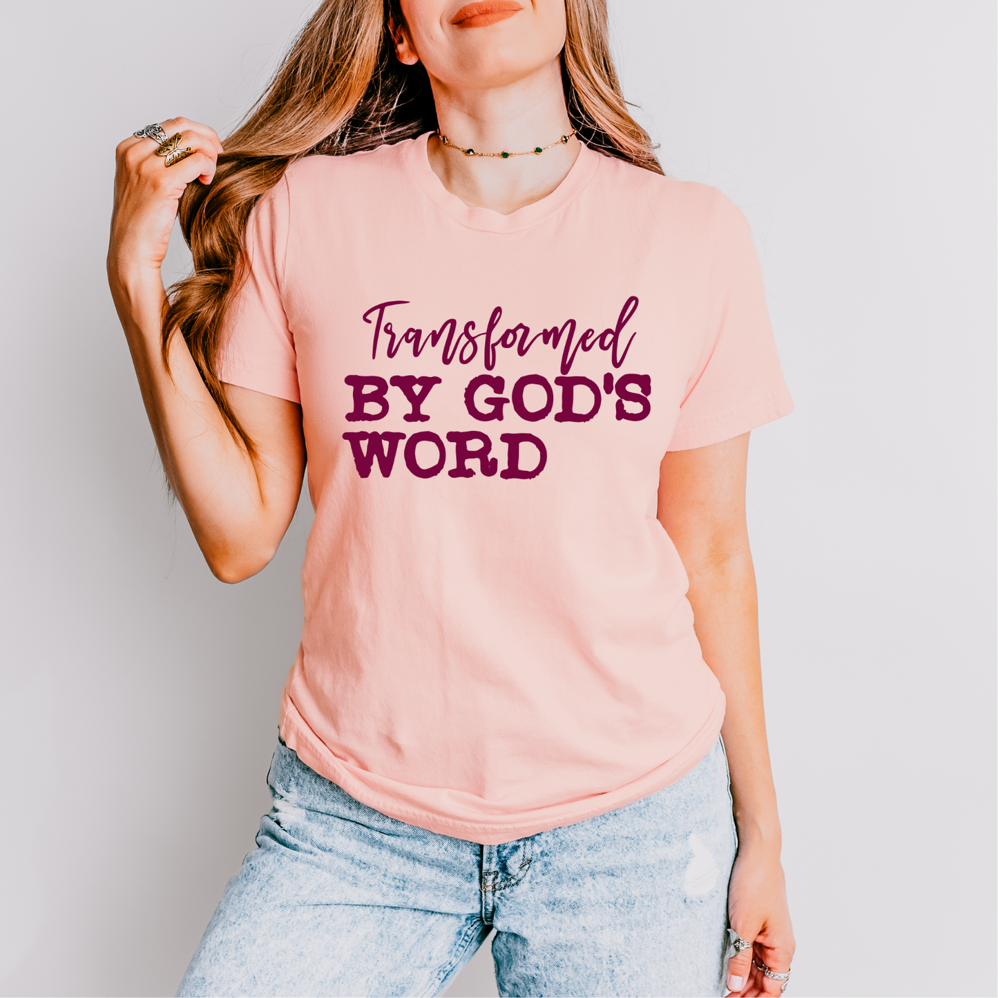 Transformed by God's Word MAROON INK Screen Print