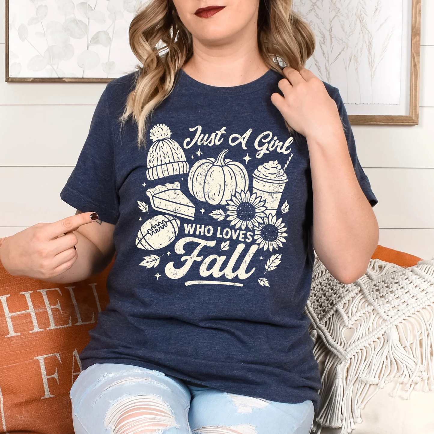 Just a Girl Who Loves Fall Graphic Tee