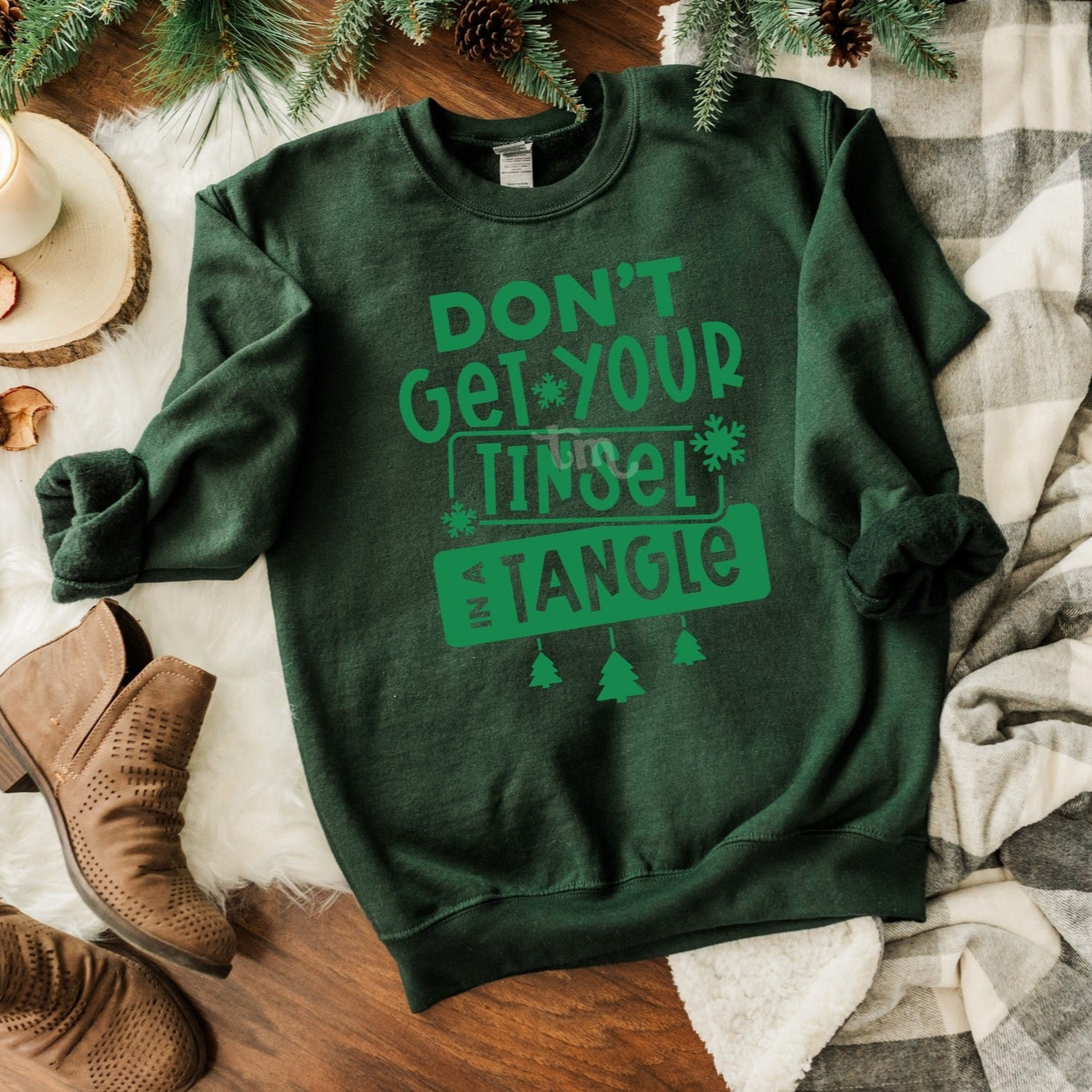 Don't Get Your Tinsel in a Tangle Graphic Tee