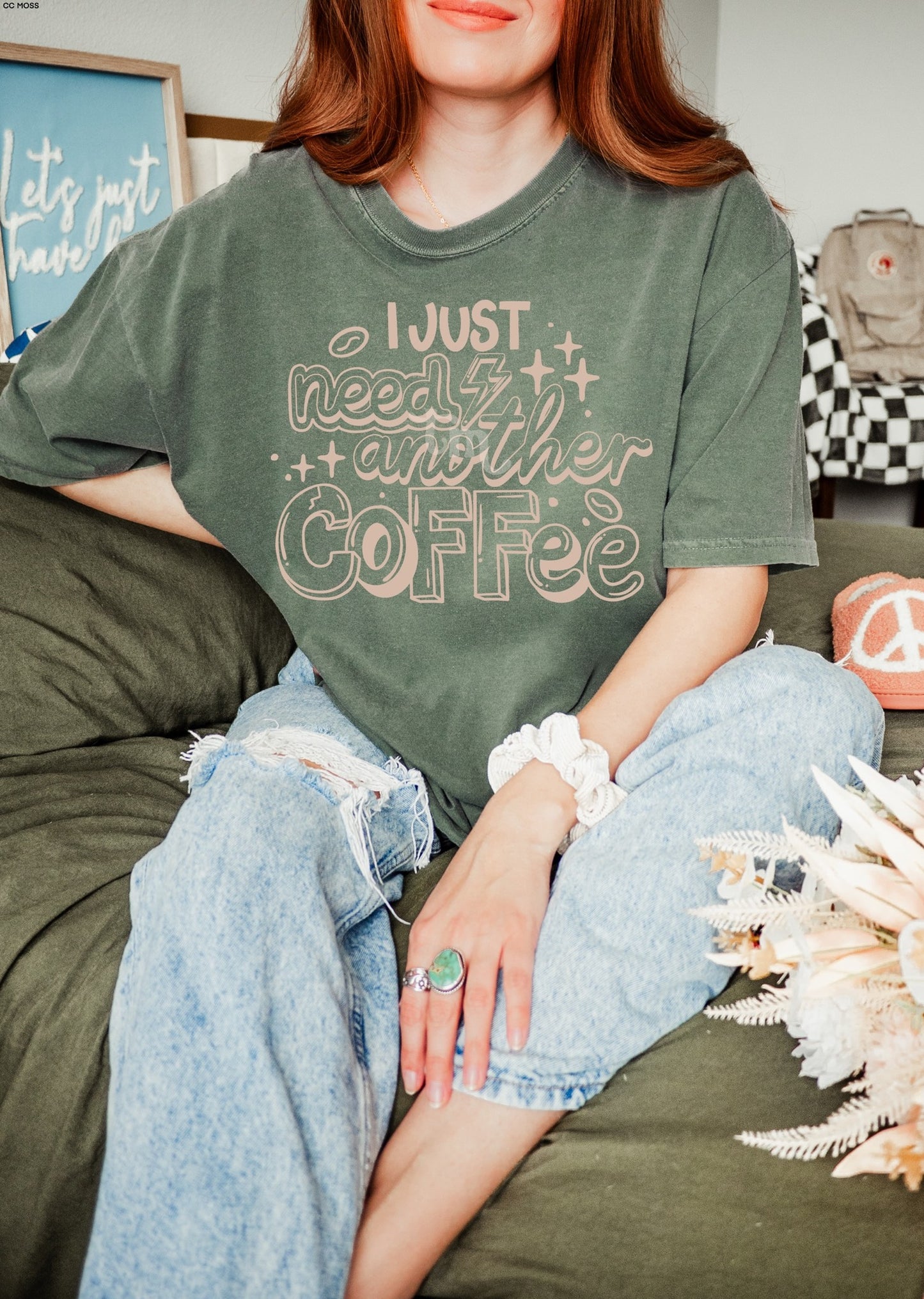 Need Another Coffee OATMEAL INK Screen Print