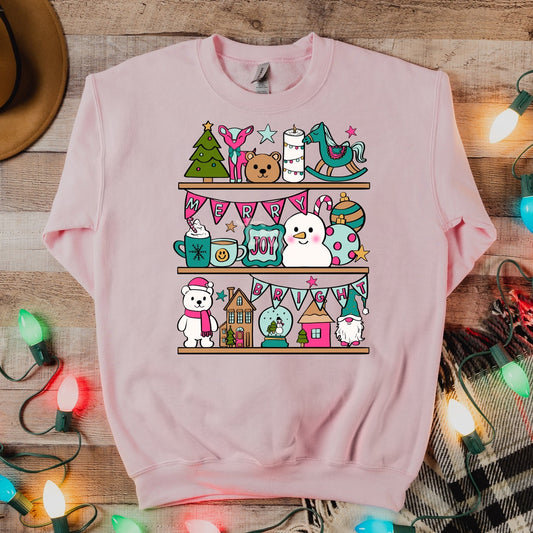 Merry & Bright Bookshelves Graphic Tee