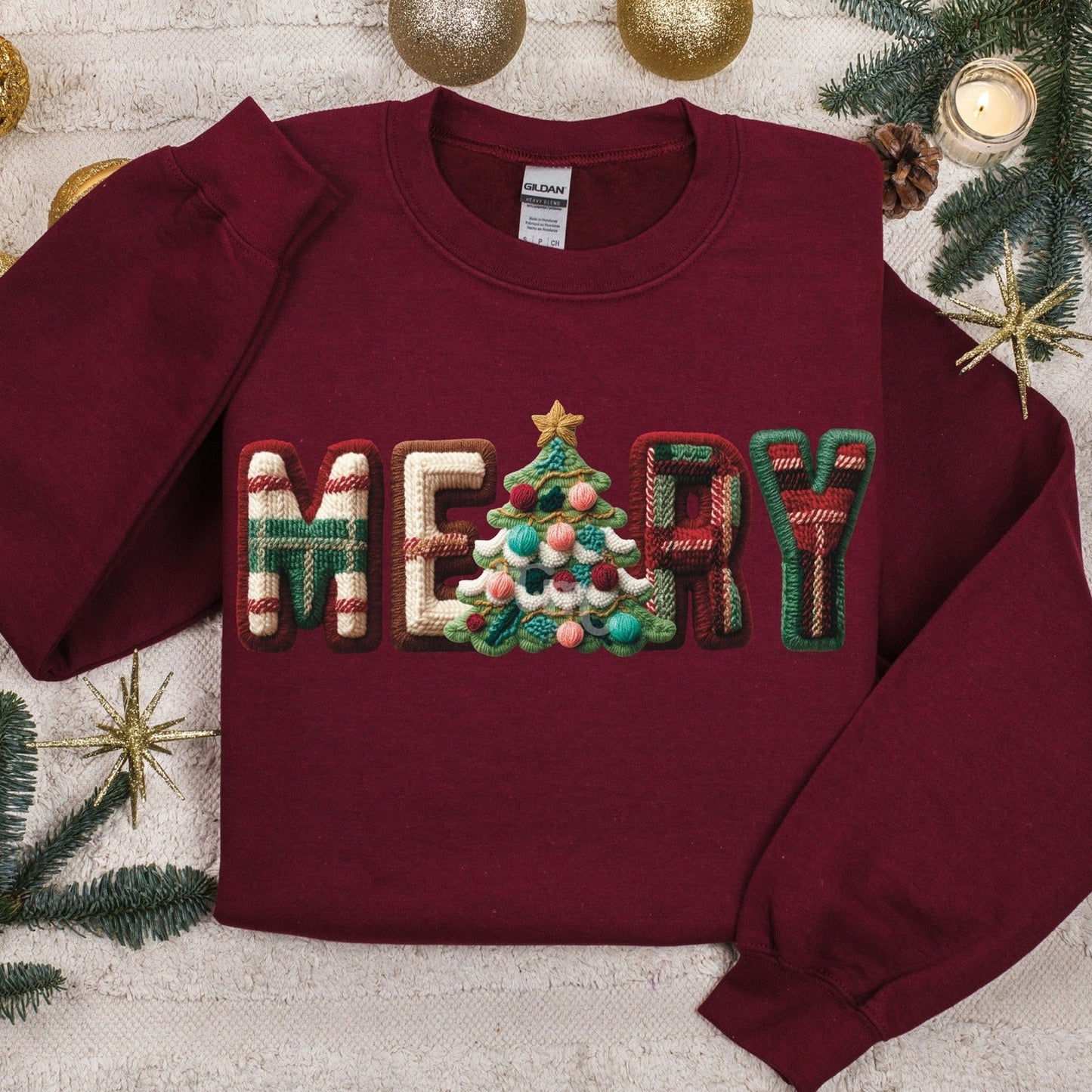 Flannel Merry Graphic Tee