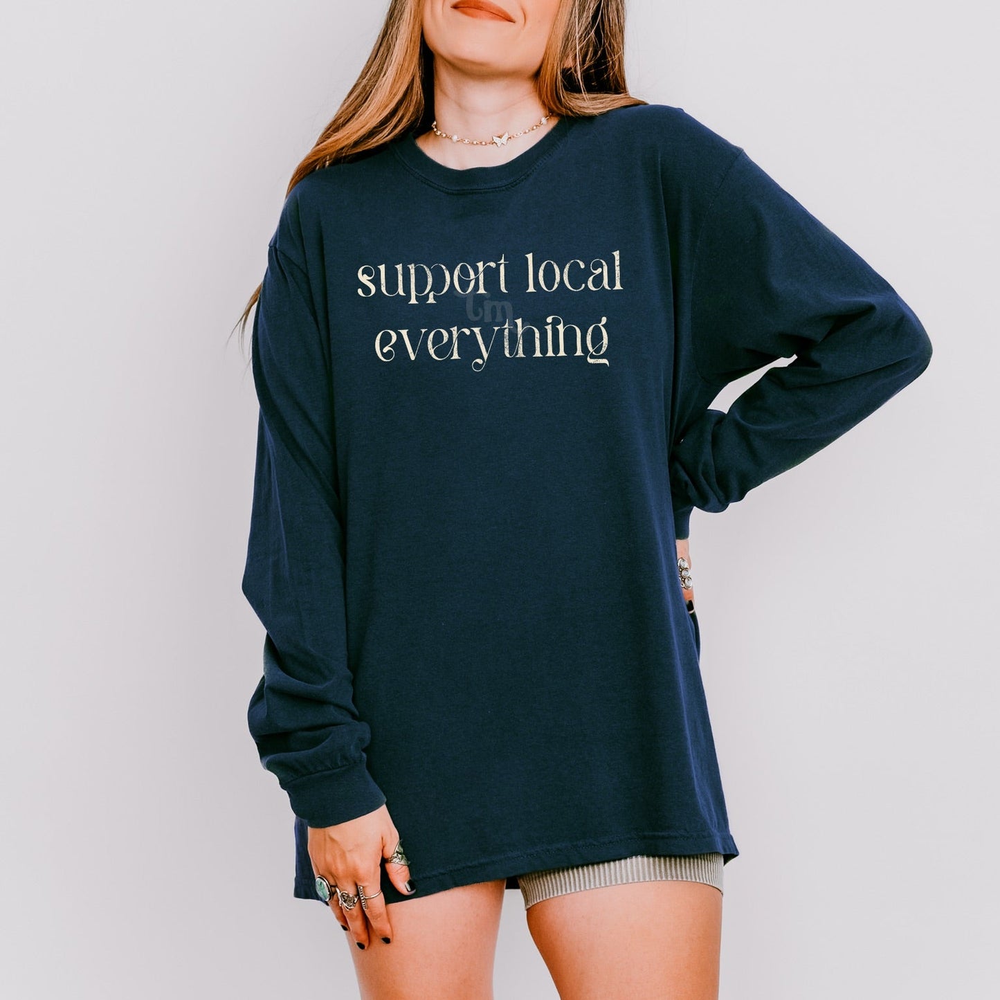 Support Local Everything OATMEAL INK Screen Print