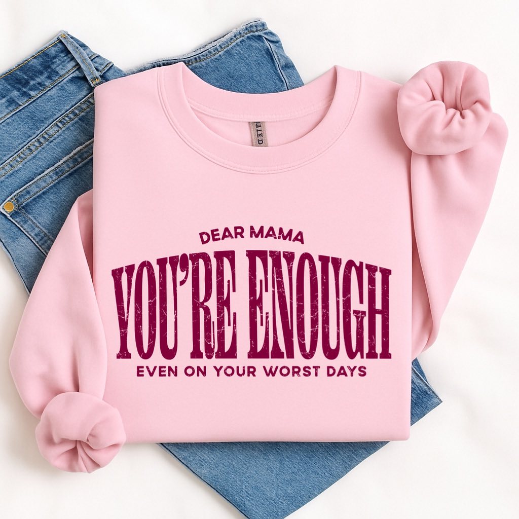 Dear Mama You're Enough MAROON INK Screen Print
