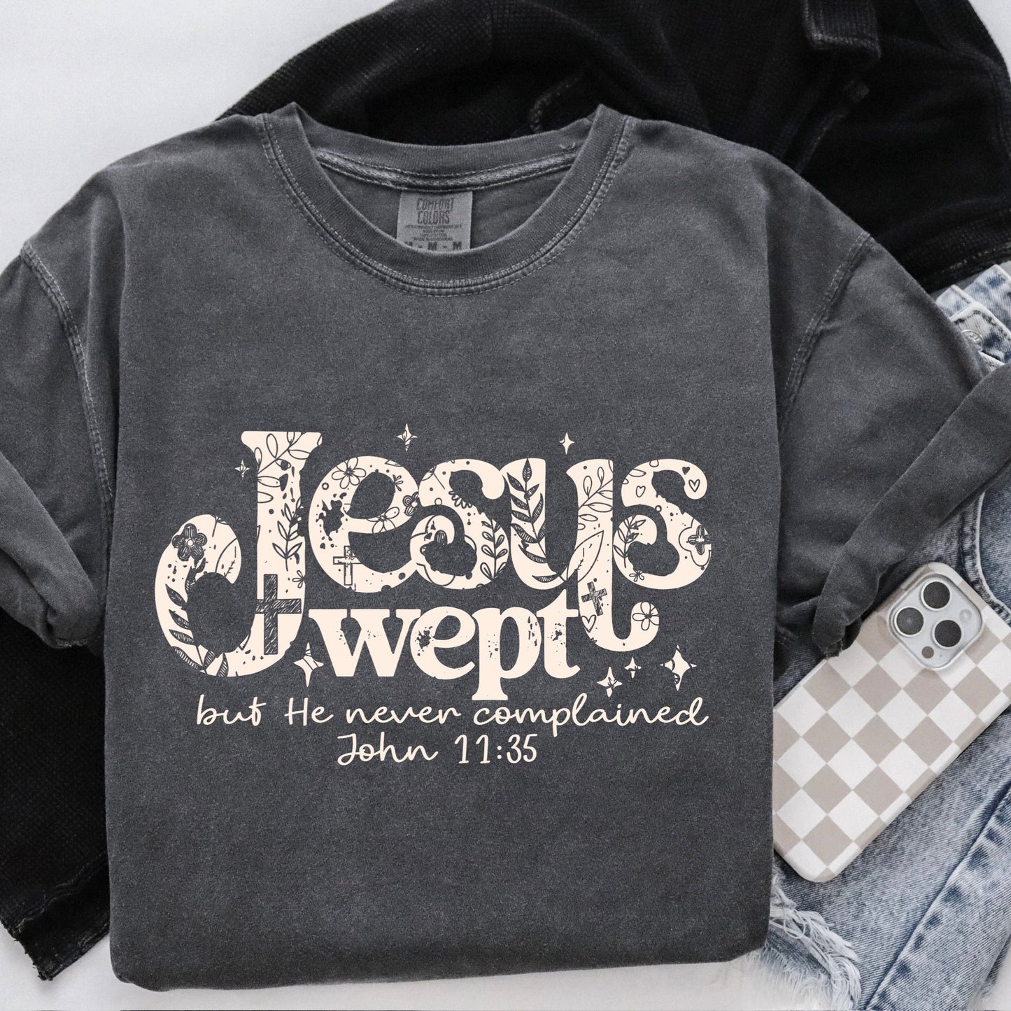 Jesus Wept OATMEAL INK Screen Print