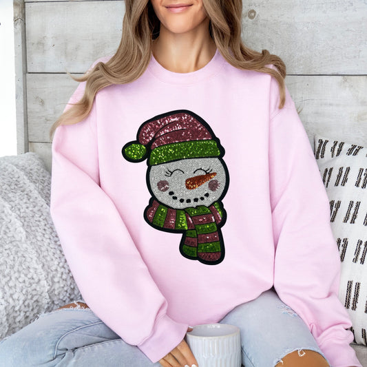 Snowman Sequin Patch