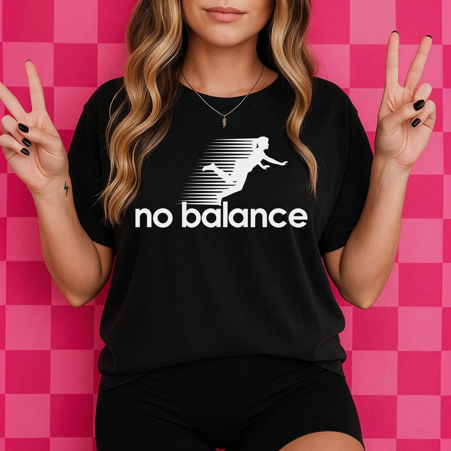 No Balance WHITE INK Screen Print