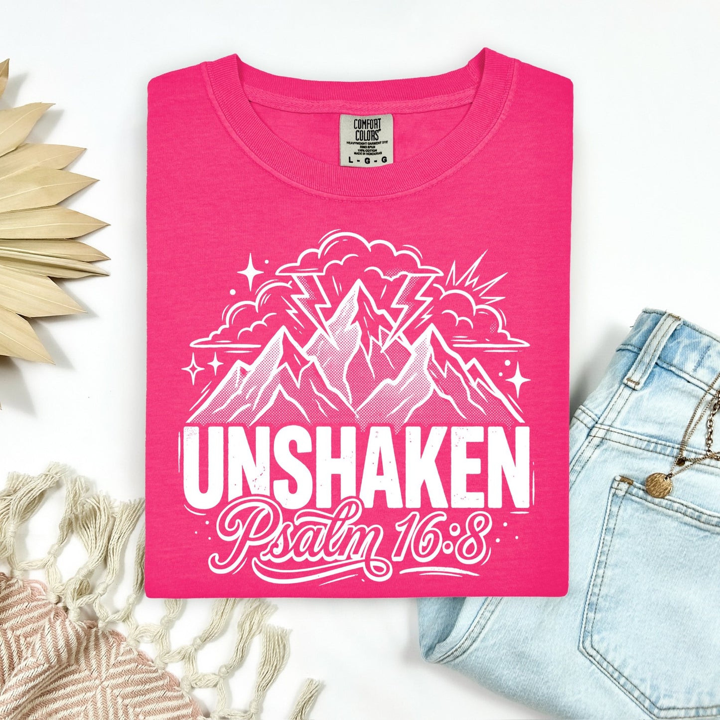 Unshaken WHITE INK Screen Print