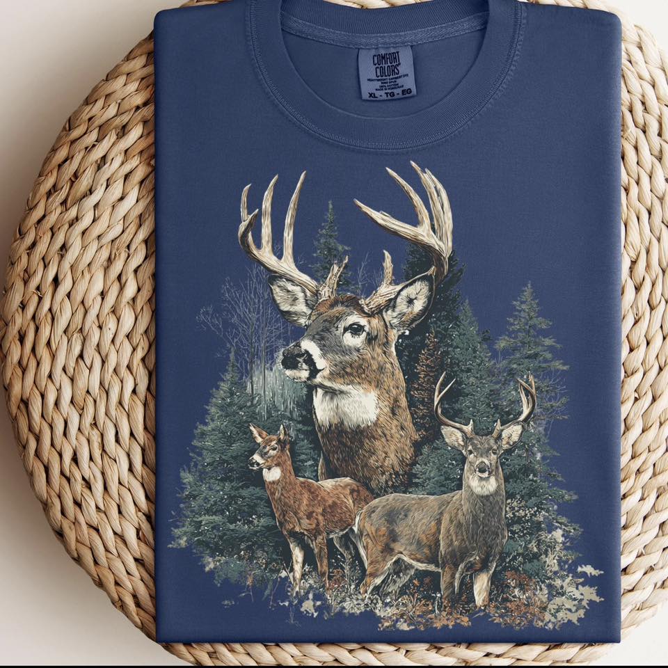 Wilderness Bucks Clear Film Screen Print