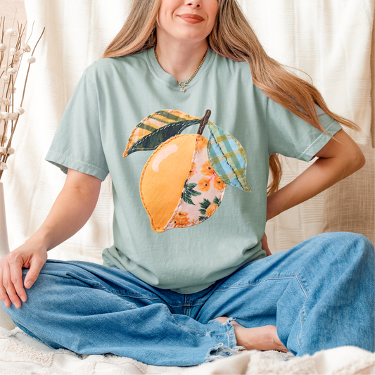 Quilt Lemon DTF Transfer