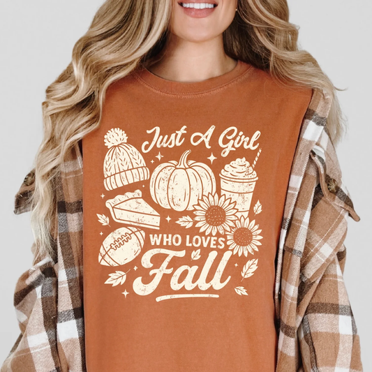 Just a Girl Who Loves Fall Graphic Tee