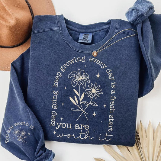 You are Worth it OATMEAL INK Screen Print