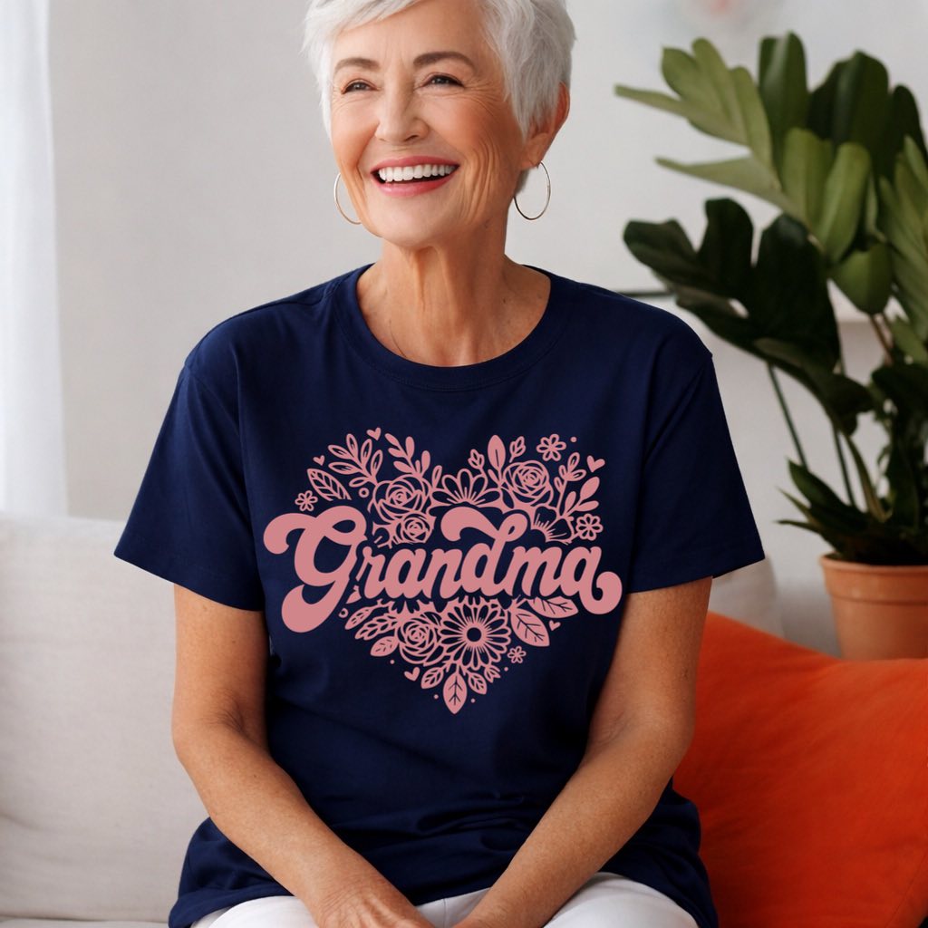 Floral Grandma DUSTY ROSE INK Screen Print