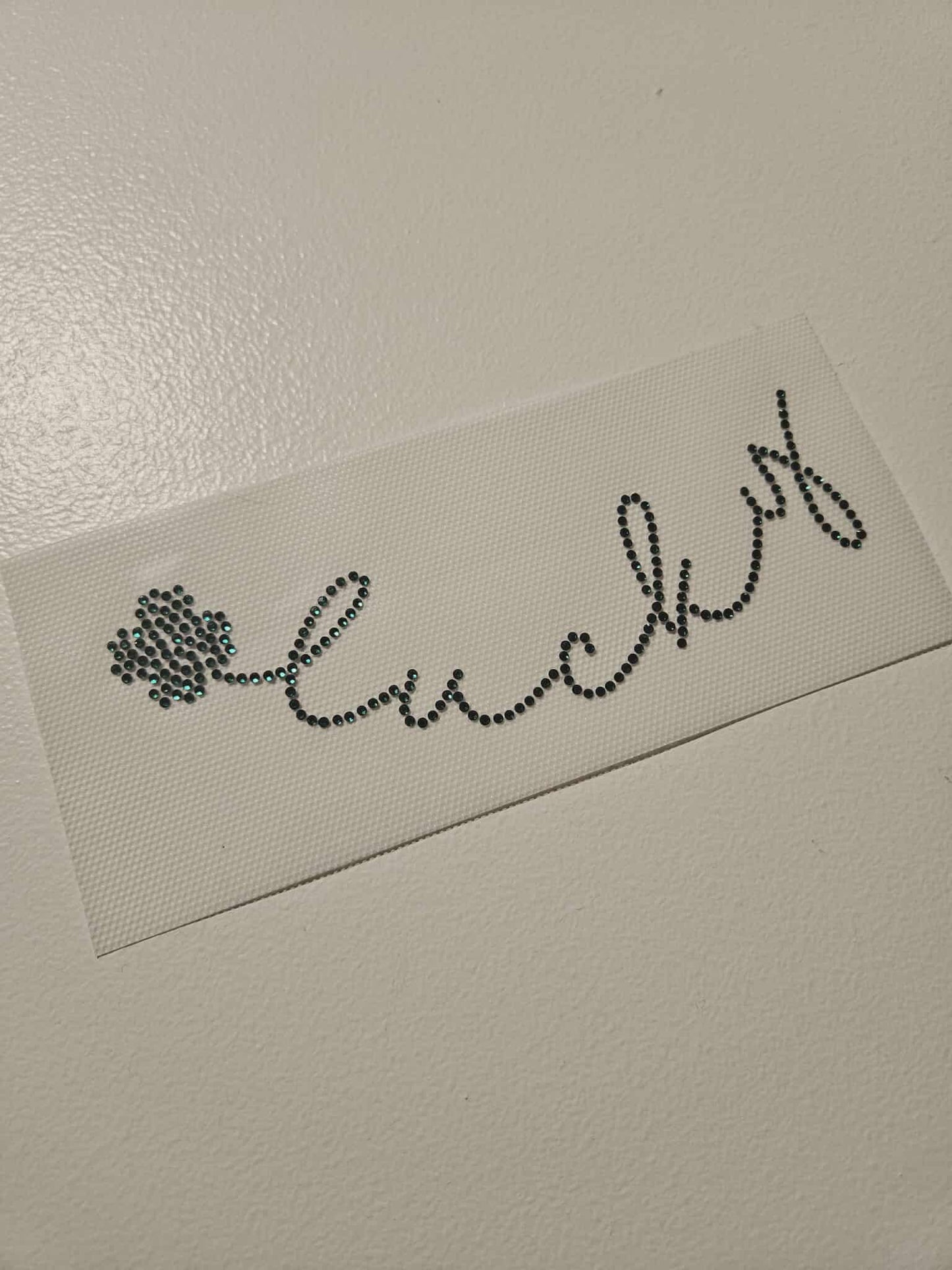 Lucky Green RHINESTONE Transfer
