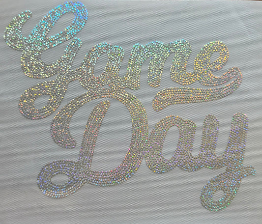 Game Day HOLOGRAPHIC SILVER SPANGLES Transfer