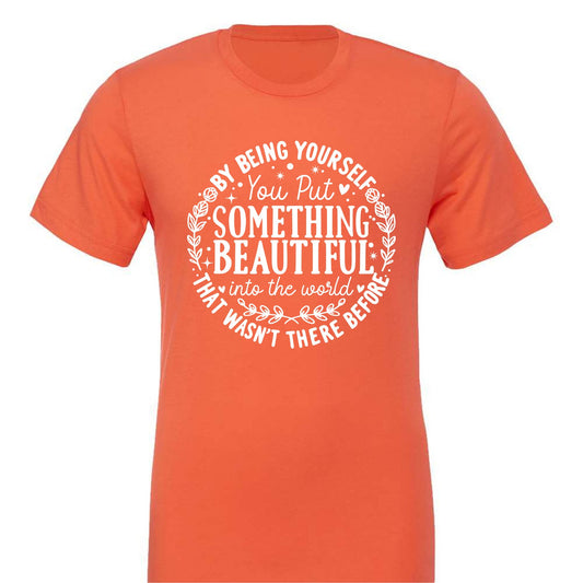 Something Beautiful WHITE INK Screen Print