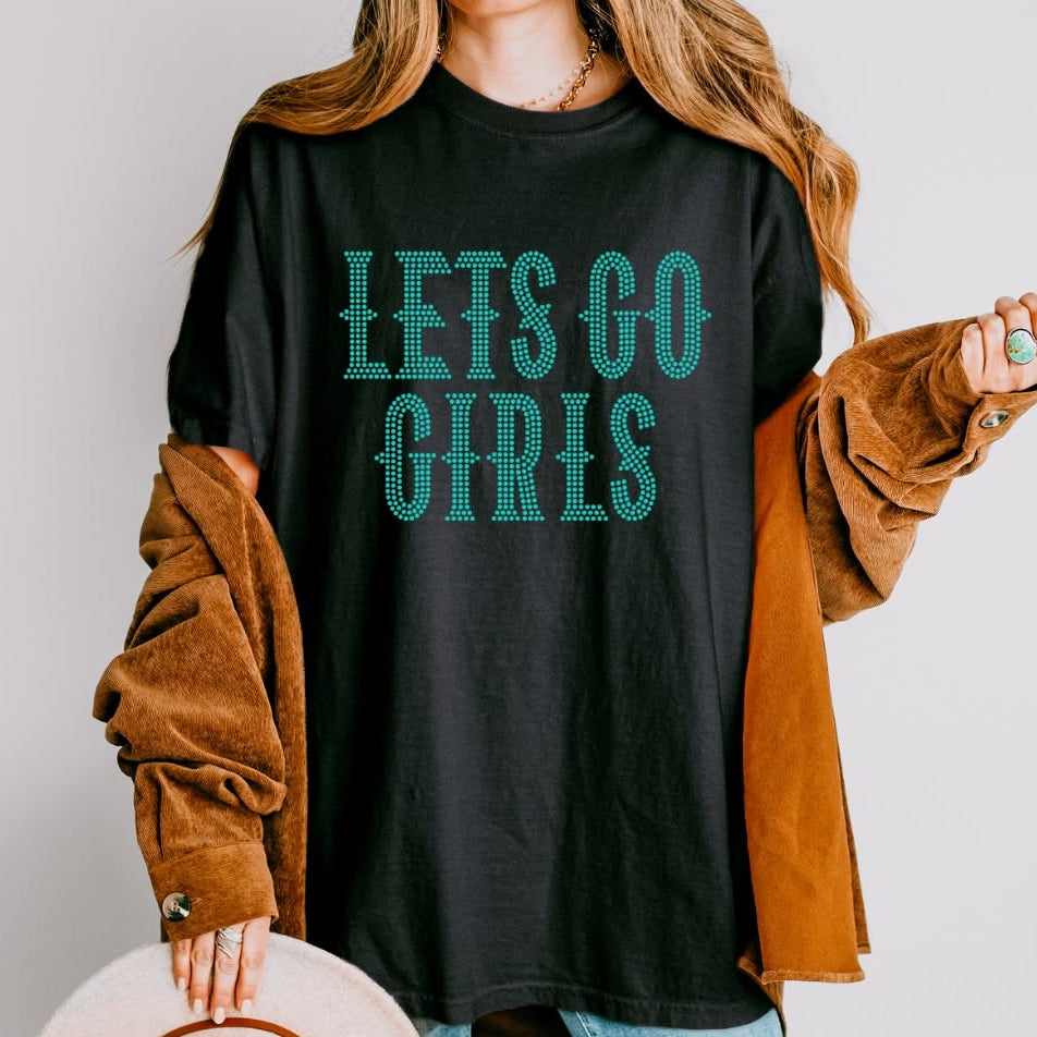 Let's Go Girls TEAL COLOR Spangles