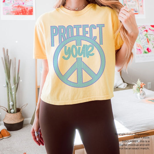 Protect Your Peace BLUE & PURPLE COLOR Spangles