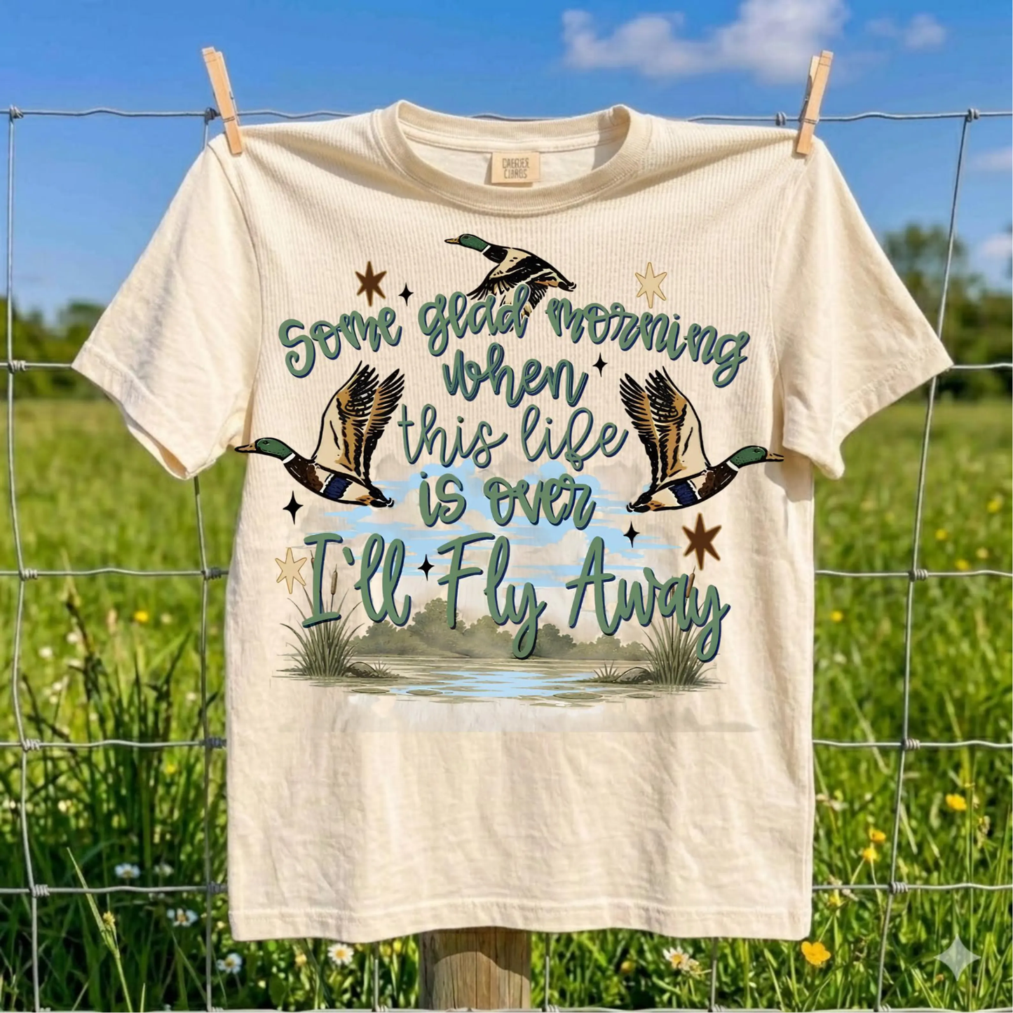 I'll Fly Away Clear Film Screen Print