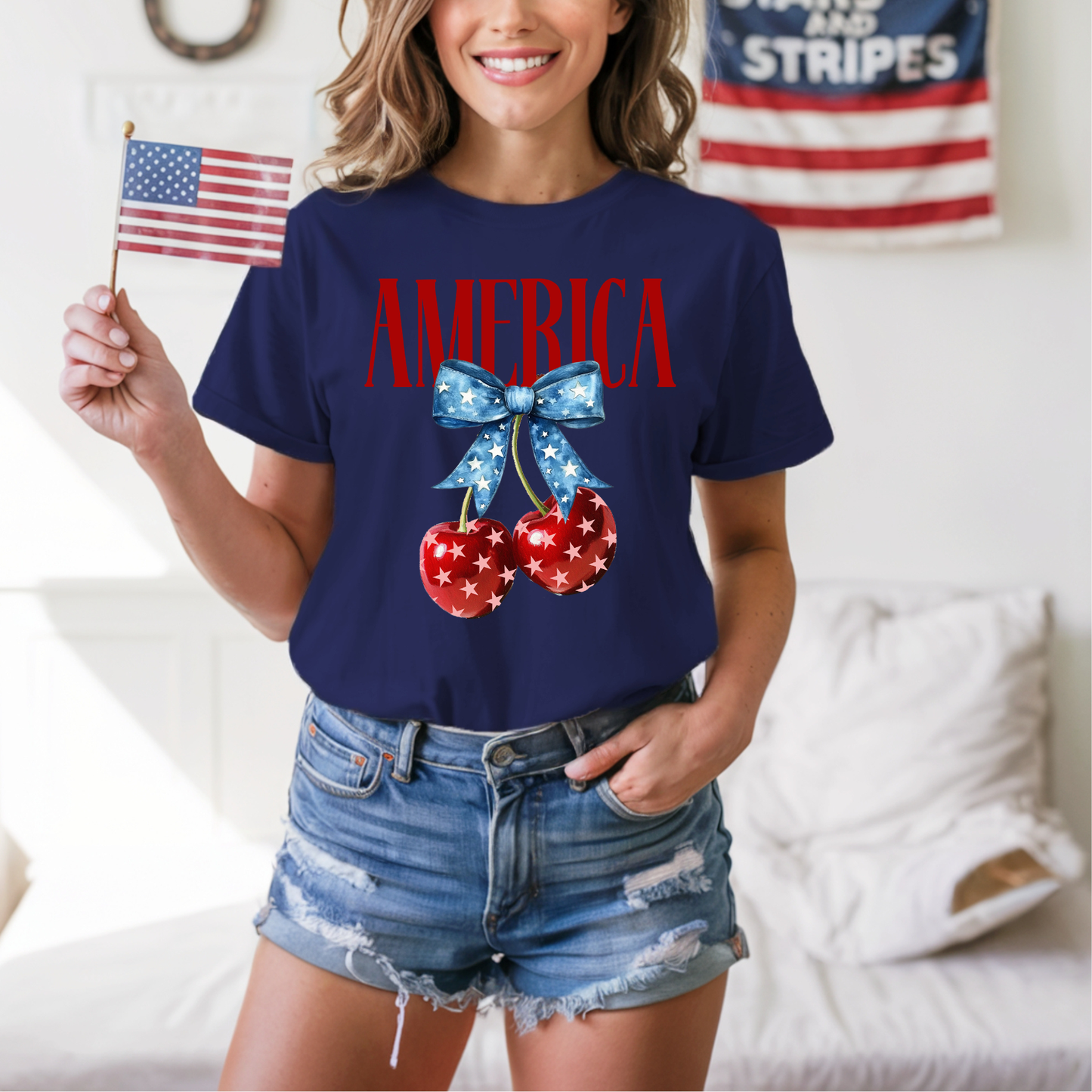 America Cherries DTF Transfer