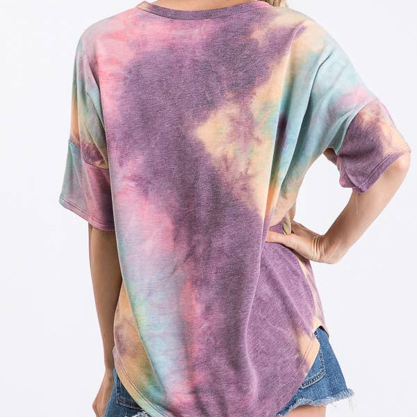 Tie Dye Choker Neck Top