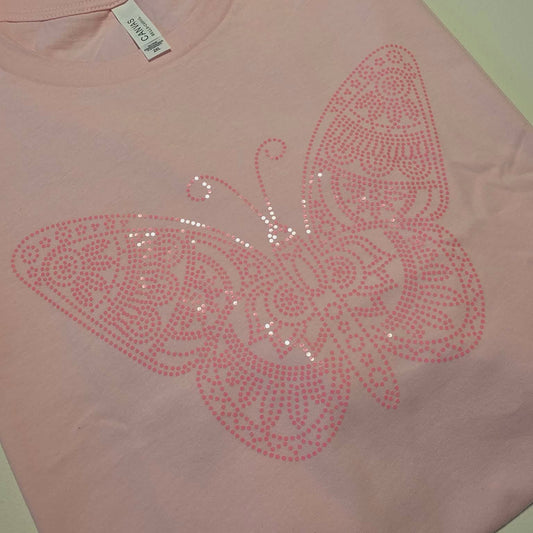 Butterfly NEON PINK COLOR Spangles
