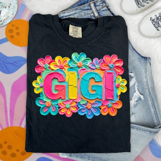 Gigi Floral Paint Clear Film Screen Print