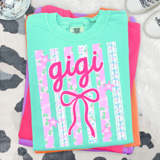 Gigi Stripes Clear Film Screen Print