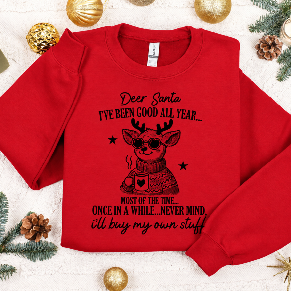 Deer Santa... Screen Print