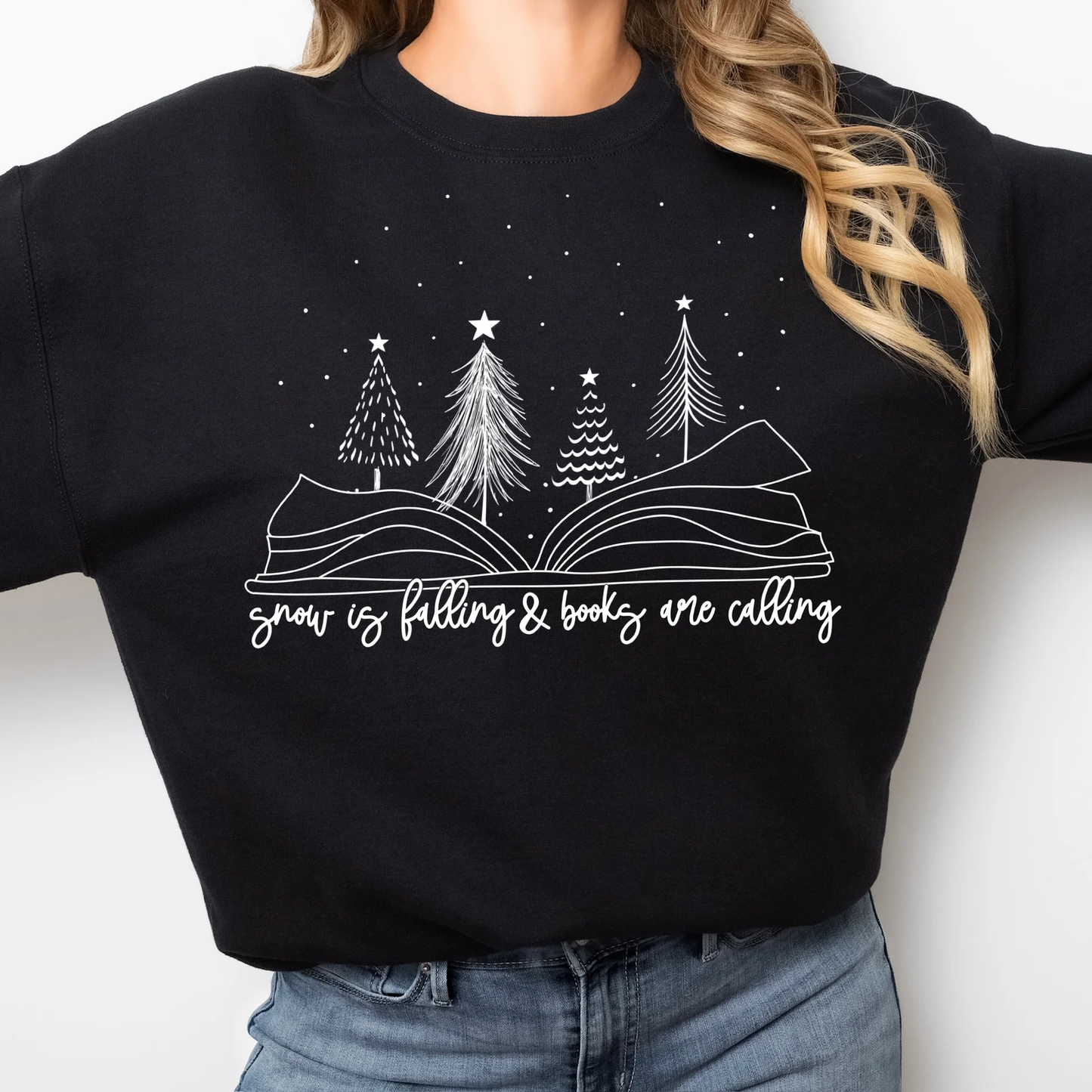 Snow is Falling Books are Calling Graphic Tee