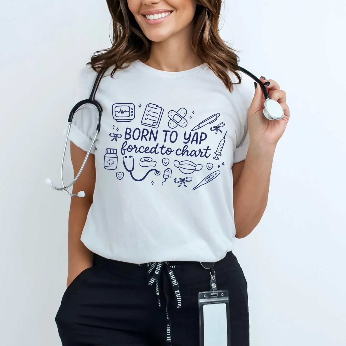 Born to Yap Forced to Chart Graphic Tee
