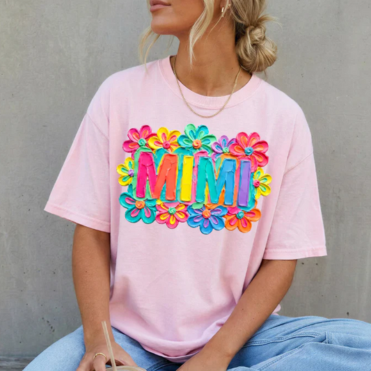 Mimi Floral Paint Clear Film Screen Print