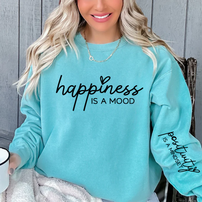Happiness is a Mood Screen Print with Sleeve Print