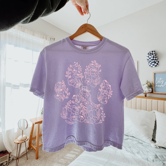 Boho Flower Paw Graphic Tee