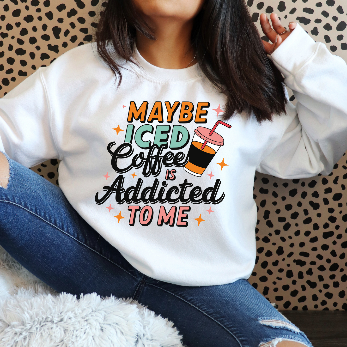 Maybe Iced Coffee is Addicted to me DTF Transfer