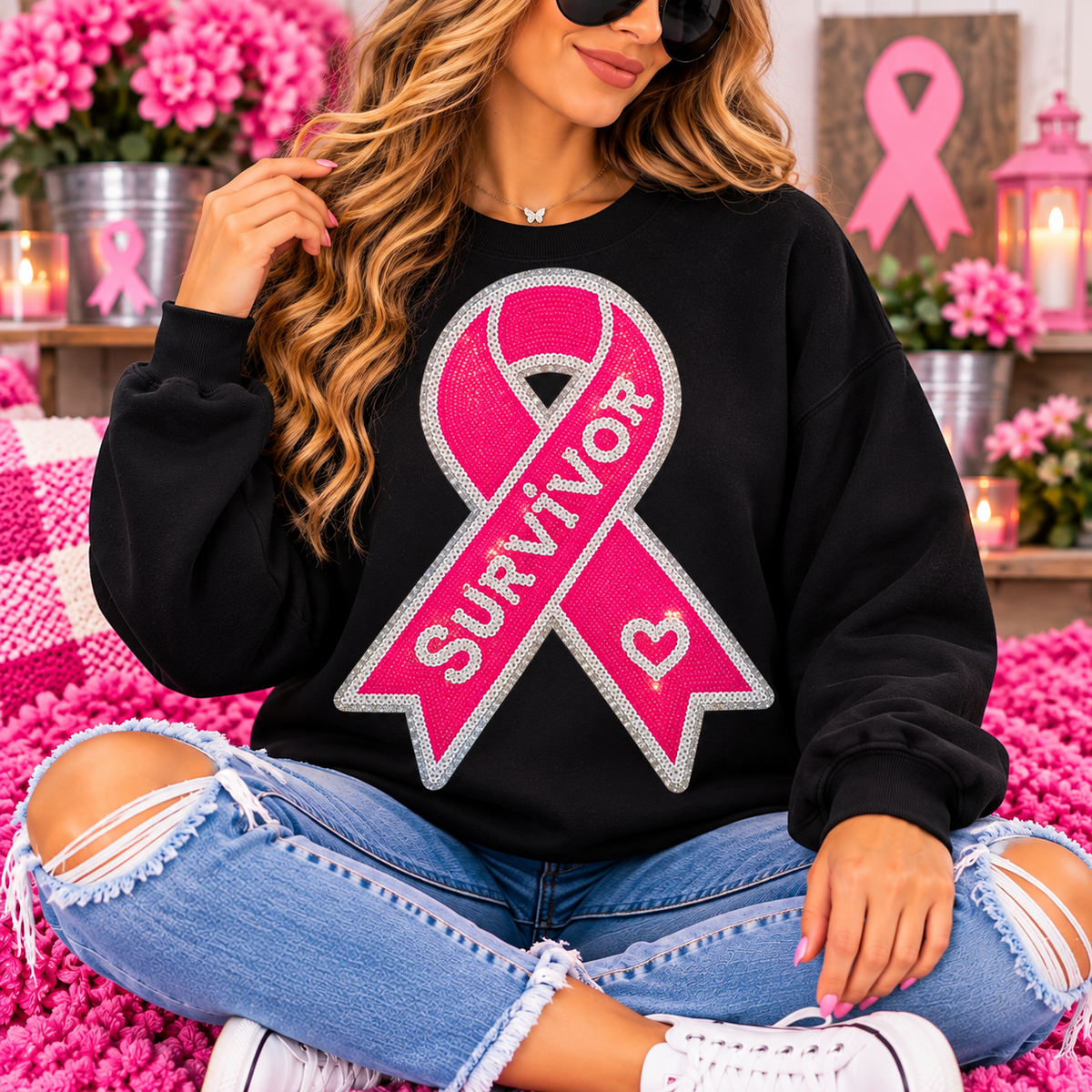 Survivor Sequin Patch Shirt