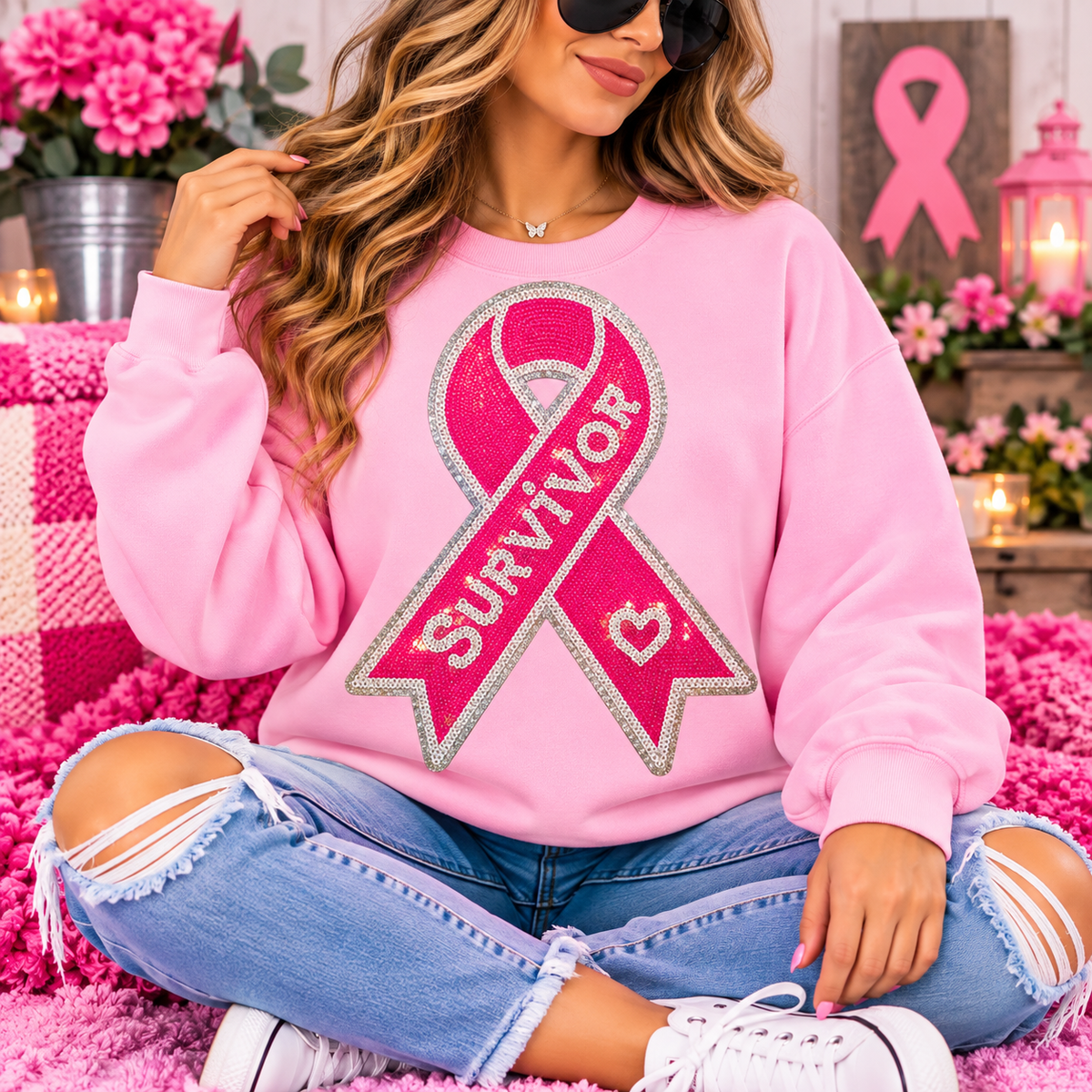Survivor Sequin Patch Shirt