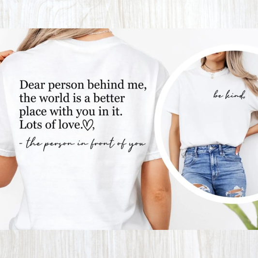 The World is a Better Place with you in it Screen Print with pocket