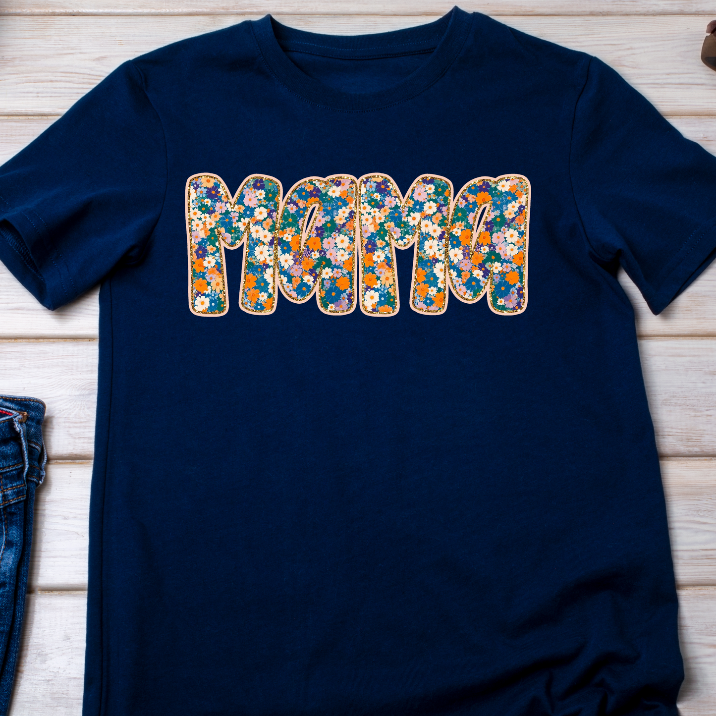 MAMA Floral Graphic Tee