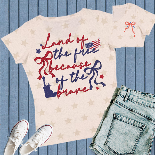 Land of the Free Bows Graphic Tee