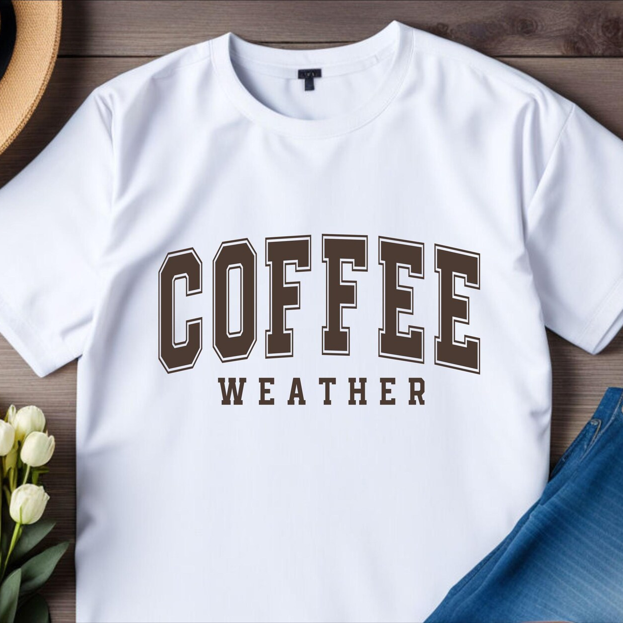 Coffee Weather BROWN INK Screen Print