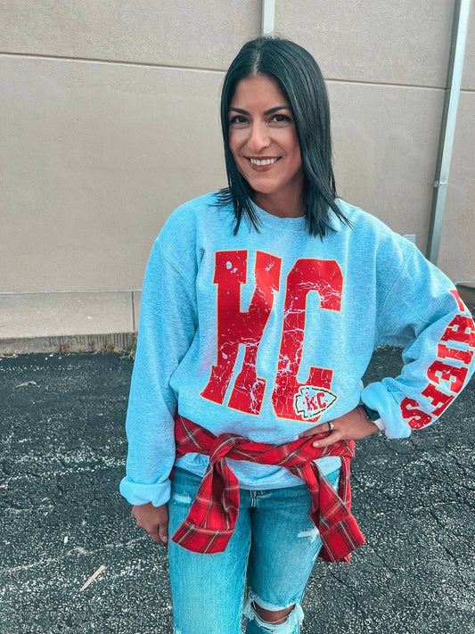 KC CHIEFS SLEEVE SWEATSHIRT