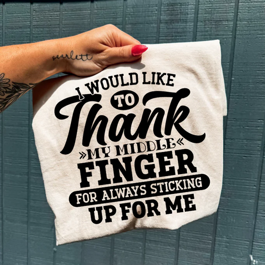 My Middle Finger Screen Print