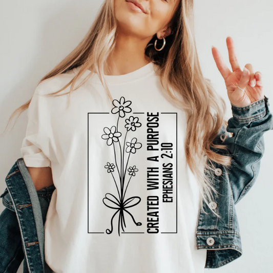 Created With A Purpose Screen Print